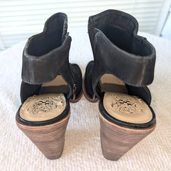 Vince Camuto Black Slingback Open-Toe Booties - Size 10M - Picture 8 of 12
